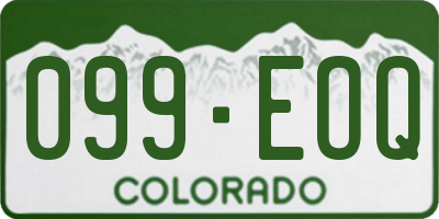 CO license plate 099EOQ