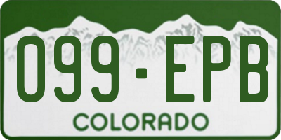 CO license plate 099EPB