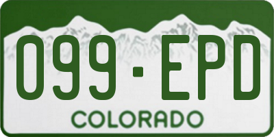 CO license plate 099EPD