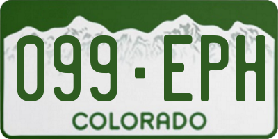 CO license plate 099EPH