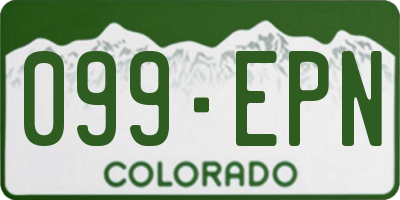 CO license plate 099EPN