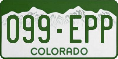 CO license plate 099EPP