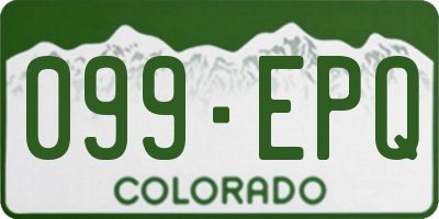 CO license plate 099EPQ