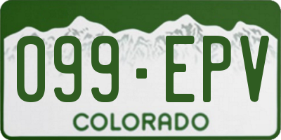CO license plate 099EPV