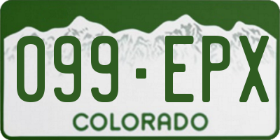 CO license plate 099EPX