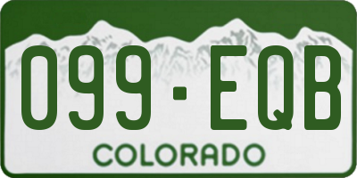 CO license plate 099EQB