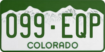 CO license plate 099EQP