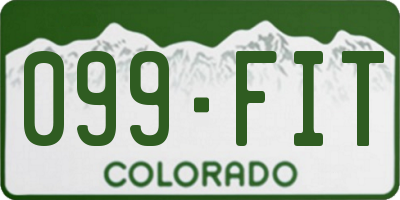 CO license plate 099FIT