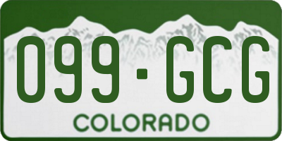 CO license plate 099GCG