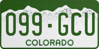 CO license plate 099GCU