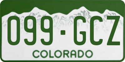 CO license plate 099GCZ