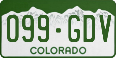 CO license plate 099GDV