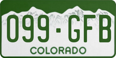 CO license plate 099GFB