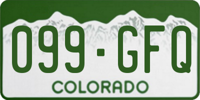 CO license plate 099GFQ