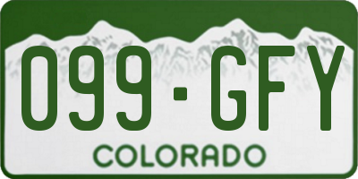CO license plate 099GFY