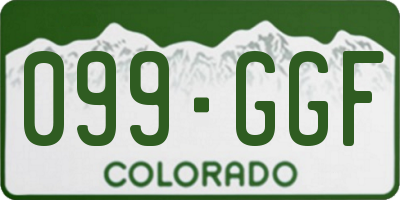 CO license plate 099GGF