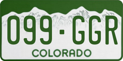 CO license plate 099GGR