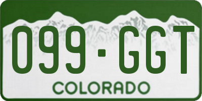 CO license plate 099GGT
