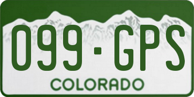 CO license plate 099GPS