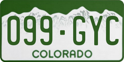 CO license plate 099GYC