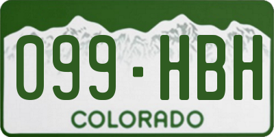 CO license plate 099HBH