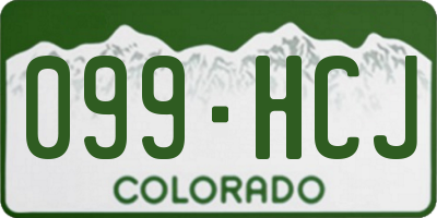 CO license plate 099HCJ
