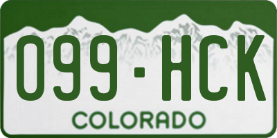 CO license plate 099HCK