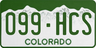 CO license plate 099HCS