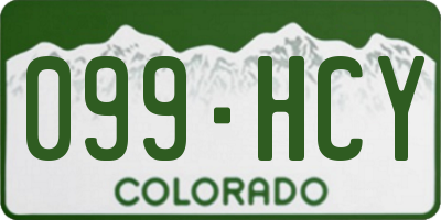 CO license plate 099HCY