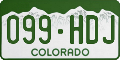 CO license plate 099HDJ