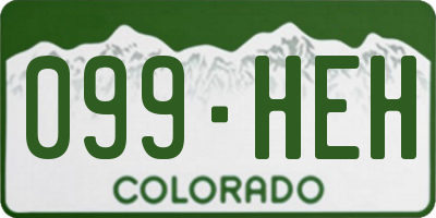 CO license plate 099HEH