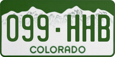 CO license plate 099HHB