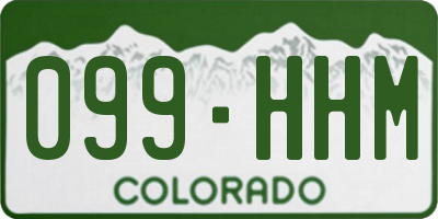 CO license plate 099HHM