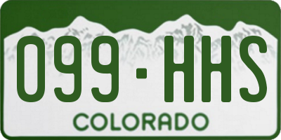 CO license plate 099HHS