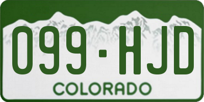 CO license plate 099HJD