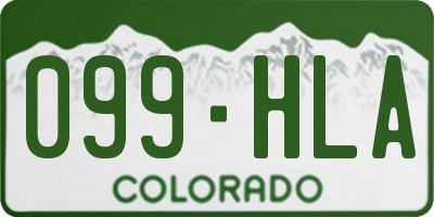 CO license plate 099HLA