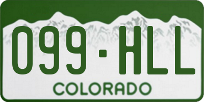 CO license plate 099HLL