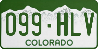 CO license plate 099HLV