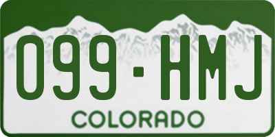 CO license plate 099HMJ