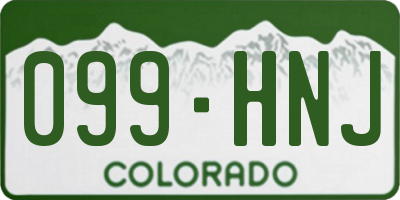 CO license plate 099HNJ