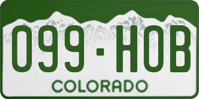 CO license plate 099HOB