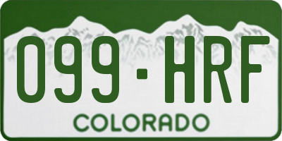 CO license plate 099HRF