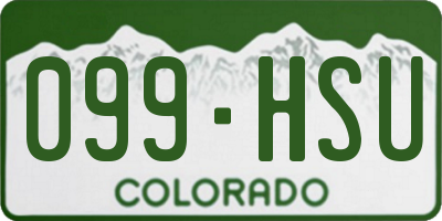 CO license plate 099HSU