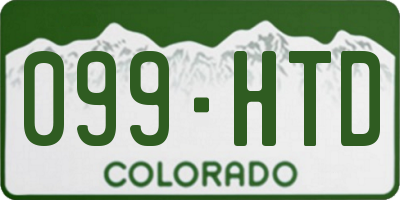 CO license plate 099HTD