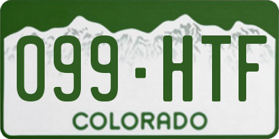 CO license plate 099HTF