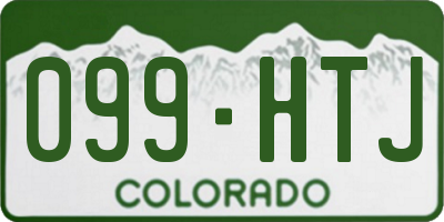 CO license plate 099HTJ