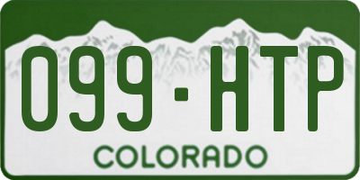 CO license plate 099HTP