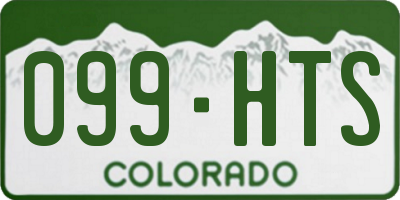 CO license plate 099HTS