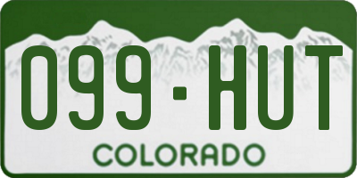 CO license plate 099HUT