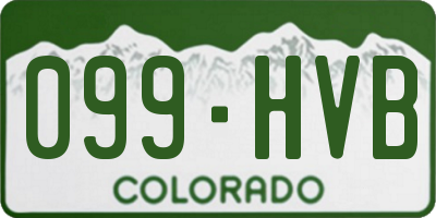 CO license plate 099HVB